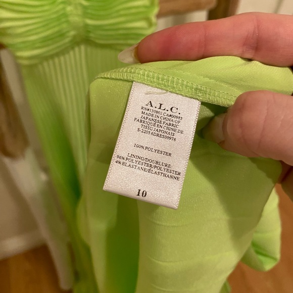 A.L.C. Aries Dress in Green Kick in Size 10 - Picture 7 of 10